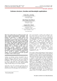 Cutinase Structure, Function and Biocatalytic Applications