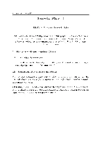 Exercise Sheet 1