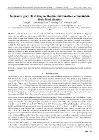 Improved Grey Clustering Method in Risk Zonation of Mountain Flash Flood