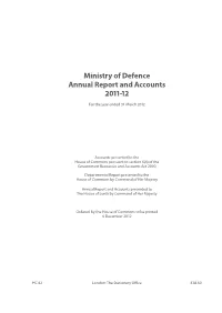 MOD Annual Report and Accounts 2011-12
