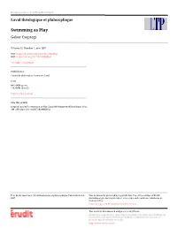 Swimming As Play Gabor Csepregi