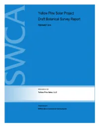 Yellow Pine Solar Project Draft Botanical Survey Report