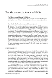 The Mechanisms of Action of Ppars