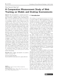 A Comparative Measurement Study of Web Tracking on Mobile and Desktop Environments