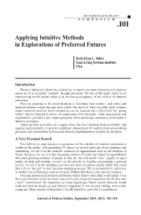 Applying Intuitive Methods in Explorations of Preferred Futures