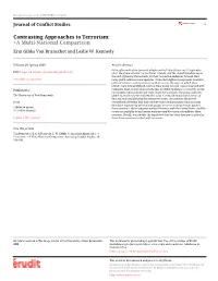 Contrasting Approaches to Terrorism:: &gt;A Multi-National