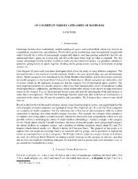On Colimits in Various Categories of Manifolds
