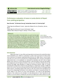 Performance Evaluation of Maize in Jumla District of Nepal: from Yielding Perspective
