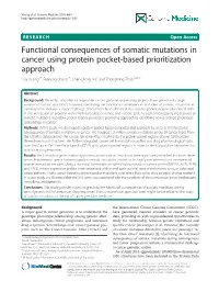 Functional Consequences of Somatic Mutations in Cancer Using Protein
