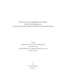 Human Ecological Dimensions of Change in the Yukon River Basin: a Case Study of the Koyukon Athabascan Village of Ruby, Ak