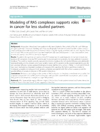 Modeling of RAS Complexes Supports Roles in Cancer for Less Studied Partners H