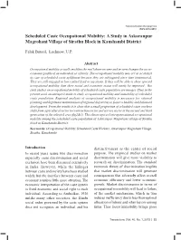 Scheduled Caste Occupational Mobility: a Study in Askaranpur Magrohani Village of Sirathu Block in Kaushambi District