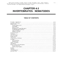 Volume 2, Chapter 4-3: Invertebrates: Nematodes