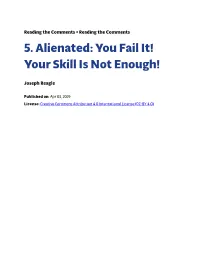 5. Alienated: You Fail It! Your Skill Is Not Enough!