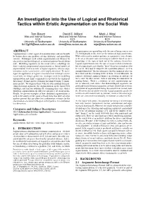 An Investigation Into the Use of Logical and Rhetorical Tactics Within Eristic Argumentation on the Social Web