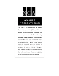 Awards Program 2001