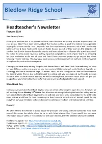 Bledlow Ridge School Headteacher's Newsletter
