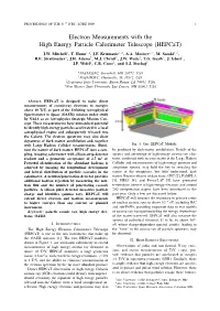 Electron Measurements with the High Energy Particle Calorimeter Telescope (Hepcat)