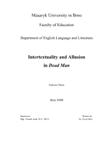 Intertextuality and Allusion in Dead Man