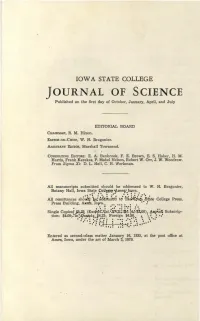 JOURNAL of SCIENCE Published on the Fin:T Day of October, January, April, and July