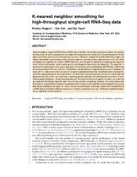 K-Nearest Neighbor Smoothing for High-Throughput Single-Cell