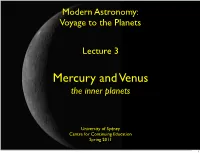 Mercury and Venus the Inner Planets