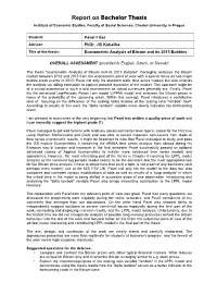 Report on Bachelor Thesis Institute of Economic Studies, Faculty of Social Sciences, Charles University in Prague