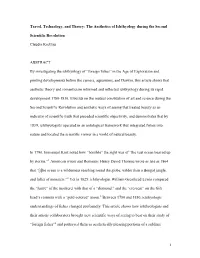 Travel, Technology, and Theory: the Aesthetics of Ichthyology During the Second