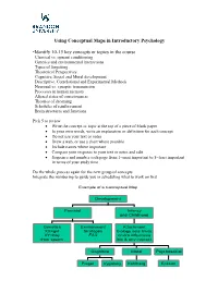 Using Conceptual Maps in Introductory Psychology