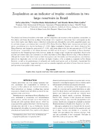 Zooplankton As an Indicator of Trophic Conditions in Two Large Reservoirs in Brazil