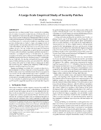 A Large-Scale Empirical Study of Security Patches
