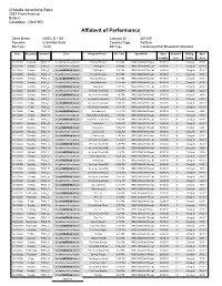 Affidavit of Performance