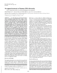 An Apportionment of Human DNA Diversity (Genetic Variation͞microsatellite Loci͞restriction Polymorphisms͞racial Classification)