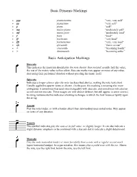 Basic Dynamic Markings