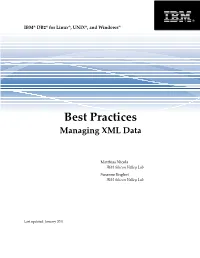 Best Practices Managing XML Data