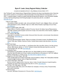 Byron R. Lewis Library Regional History Collection Compiled and Updated by Richard L