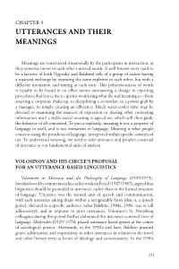 Chapter 9. Utterances and Their Meanings