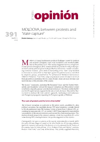 MOLDOVA, Between Protests and “State Capture”