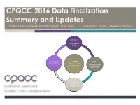 NICU Data Updates