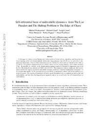 Self-Referential Basis of Undecidable Dynamics: from the Liar Paradox and the Halting Problem to the Edge of Chaos