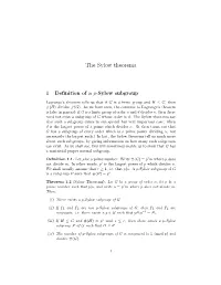 The Sylow Theorems