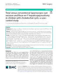 Total Versus Conventional Laparoscopic Cyst