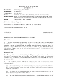 Yong Vui Kong V Public Prosecutor [2015] SGCA 11
