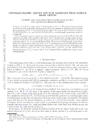 Crystallographic Groups and Flat Manifolds from Surface Braid Groups