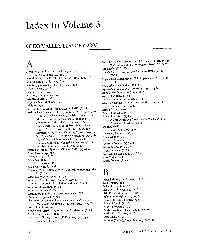 Index to Volume 3