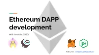 Ethereum DAPP Development