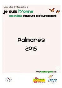 Palmarès 2015