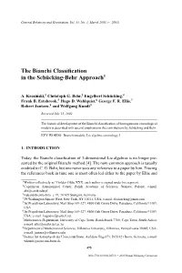 The Bianchi Classification in the Sch&#X00fc