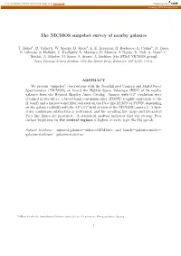 The NICMOS Snapshot Survey of Nearby Galaxies