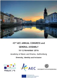 43Rd AEC ANNUAL CONGRESS and GENERAL ASSEMBLY